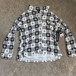 Womens snowflake pajama shirt